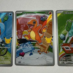 Pokemon TCG First Partner Illustration Collection Series 1 Kanto GEN 1 Starters - Image 3