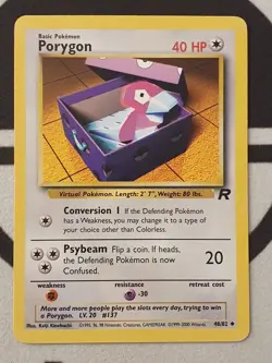 Pokemon Karte Porygon 48/82 Team Rocket Set Pokemon TCG - Image 2