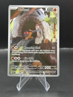 Pokemon Cards Torkoal 172/167 Twilight Masquerade Illustration Rare NM - Image 1