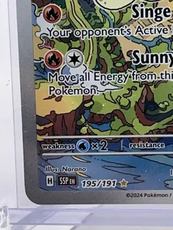 Pokemon Surging Sparks Castform Sunny Form 195/191 Illustration Rare - Image 3