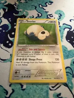 Pokemon TCG Snorlax Flashfire 80/106 Regular Rare LP. - Image 1