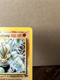 Pokemon Giovanni's Machamp Gym Challenge Holo Rare 6/132 2000 100 HP English - Image 3