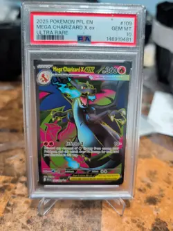 Mega Charizard x EX 109/094 Me02: Phantasmal Flames Holo PSA 10 Gem Mint Pokemon - Image 1