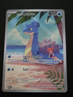 Pokemon Misty’s Lapras 194/182 NM Illustration Rare Destined Rivals - Image 1