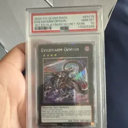 Yu-Gi-Oh! Evilswarm Ophion RA04-EN179 Platinum Secret Rare PSA 10 1st Ed POP 1 - Image 1