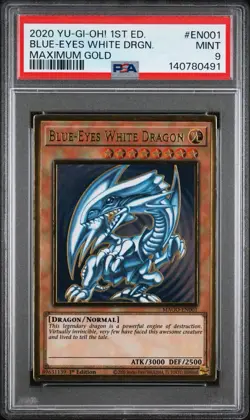 Yu-Gi-Oh Blue Eyes White Dragon 1st Edition MAGO-EN001 PSA 9 - Image 1