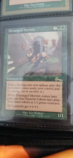 Mtg Vlp Lp Vintage Rare Card Deranged Hermit Magic The Gathering Urza's Legacy - Image 1
