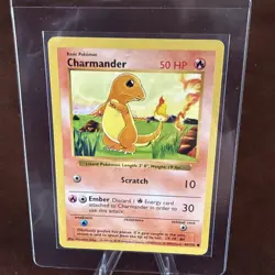 Shadowless Charmander 46/102 Base Set - Common Pokemon Card - NM - Image 1