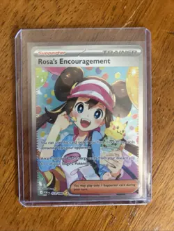 Pokemon Rosa's Encouragement Trainer Supporter Full Art Holo POR 123/088 Card - Image 1
