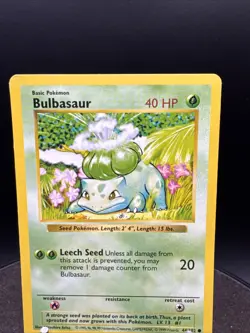 NM Bulbasaur Shadowless Base Set BSS 44/102 Pokemon Card - Image 2