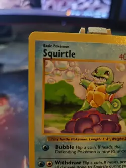 Pokemon Squirtle TCG Base Set Shadowless Common Card 63/102 NM - Image 2