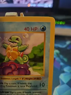 Pokemon Squirtle TCG Base Set Shadowless Common Card 63/102 NM - Image 3