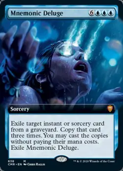 MTG English Mnemonic Deluge (Extended Art) NM Foil Commander Legends - Image 1