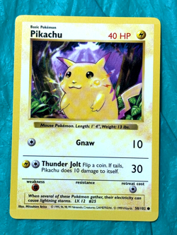 Pikachu 58/102 Shadowless Yellow Cheeks 1999 Pokemon Base Set - NM/MT Card - Image 3