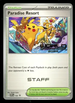 Pokemon World Championship 2024 STAFF Paradise Resort SVP 150 Hawaii Worlds Card - Image 1