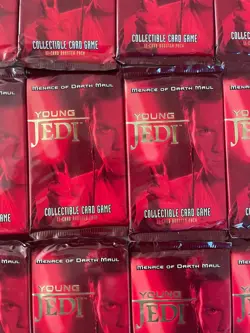 Lot Of 18 Sealed Star Wars Young Jedi Menace of Darth Maul 11 Card Booster Packs - Image 2