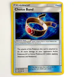 Choice Band 121/145 Pokemon Card Trainer Item Sun & Moon 2017 LP - Image 1