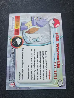 Pokemon Topps Chrome Wartortle HOLO Variant Card #08 Blue Logo - Image 2