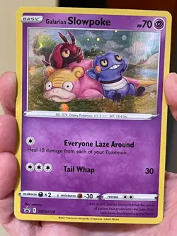 POKEMON GALARIAN SLOWPOKE SWSH126 PROMO BLACK STAR COSMOS HOLOFOIL NM CARD - Image 1