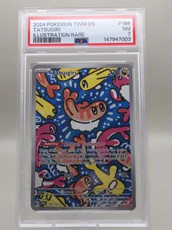 Tatsugiri Holo Rare Pokemon Card Twilight Masquerade 2024 IR 186/167 TCG PSA 7 - Image 1