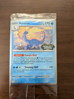 Aurorus Promo Card Cosmo Holo Pokemon Perfect Order Stamped 024/088 Barnes Noble - Image 1