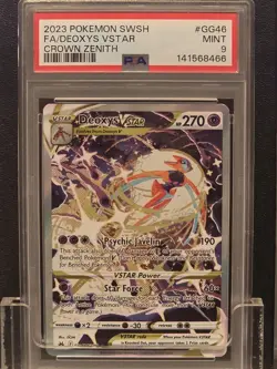 Pokemon TCG Decoys VSTAR GG46/GG70 Crown Zenith Full Art Holo Card Psa 9 - Image 1