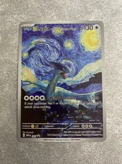 Pokemon × Van Gogh Lugia with The Starry Night | CUSTOM MADE CARD - Image 1