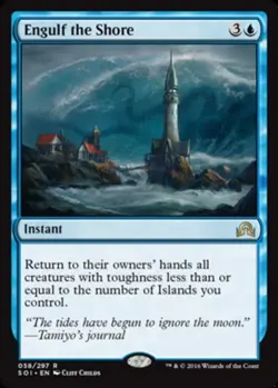 MTG Engulf the Shore - Foil, Shadows Over Innistrad, Moderately Played, English - Image 1