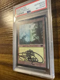 MTG✨Artist Signed GURU FOREST✨Guru Lands Promo PSA Certified RARE T. Nielsen Art - Image 4