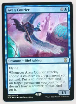 AVEN COURIER MTG Streets of New Capenna Commander FOIL PROMO - Image 1