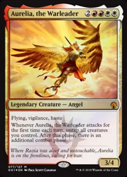 MTG Aurelia, the Warleader - Foil, Guilds of Ravnica Guild Kits, Damaged, Englis - Image 1