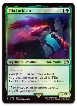 Tifa Lockhart #206 (Foil) (NM) Final Fantasy FIN Magic MTG - Image 1