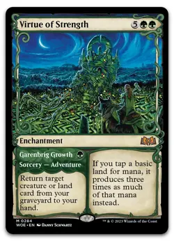 Virtue of Strength (Showcase) #284 (NM) Wilds of Eldraine WOE Magic MTG - Image 1
