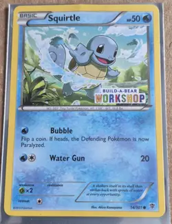 STAMPED Squirtle Build-A-Bear Workshop Exclusive Promo Pokemon 14/101 NM+ - Image 2