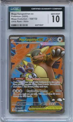 CGC 10 Mega Kangaskhan ex 164/132 Pokemon 2025 Mega Evolution Ultra Rare - Image 1