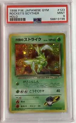 1998 Pokemon Rocket's Scyther Gym Challenge #123 Holo Vintage PSA 9 MINT - Image 1