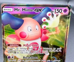 Pokemon Mr. Mime GX #67/181 2019 Sun & Mmoon Team Up Ultra Rare Holo LP - Image 3