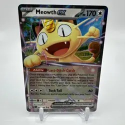 Pokemon TCG Perfect Order Meowth EX 062/088 Double Rare Holo NM Near Mint - Image 1