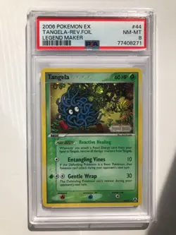 Pokemon Tangela Reverse Holo Legend Maker 44/92 PSA 8 NM-MINT - Image 1