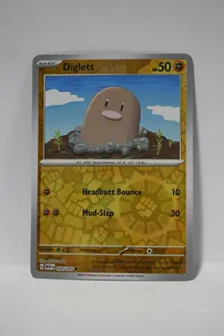 Diglett 050/165 Common 151 Pokemon Reverse Holo NM - Image 1