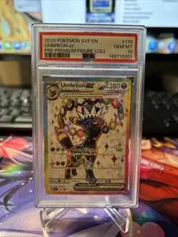 2025 POKEMON SVP PROMO PRE PREMIUM FIGURE COLLECTION #176 UMBREON EX PSA 10 - Image 1