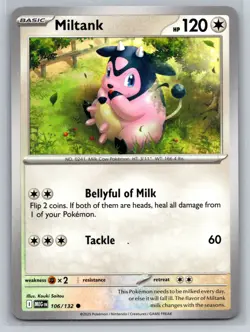 Miltank 106/132 Pokemon TCG Mega Evolution Colorless Basic Bellyful of Milk - Image 1