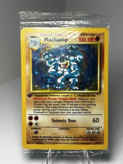 Pokemon TCG Machamp Holo Rare 1st Edition Base Set 8/102 Sealed - Image 1