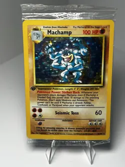 Pokemon TCG Machamp Holo Rare 1st Edition Base Set 8/102 Sealed - Image 2