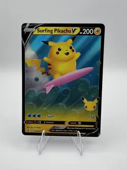 2021 Pokemon Celebrations Surfing Pikachu V #008 - Image 1