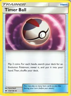 4x Timer Ball - Pokemon TCG Sun & Moon 134/149 Uncommon Near Mint NM - Image 3