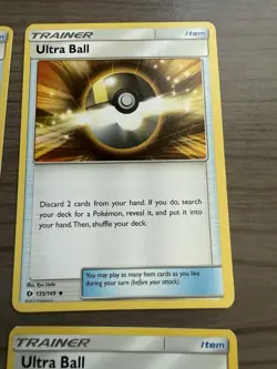 Pokemon TCG Trainer Ultra Ball 135/149 Set Of 4 Sun And Moon LP - Image 3