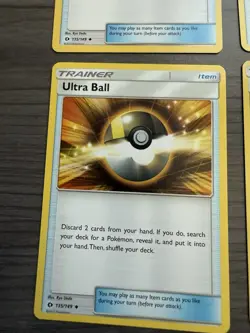 Pokemon TCG Trainer Ultra Ball 135/149 Set Of 4 Sun And Moon LP - Image 4