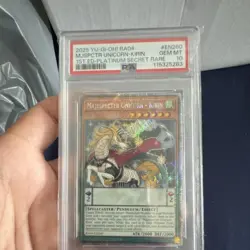 Majespecter Unicorn - Kirn *PSA GEM MINT 10* RA04-EN260 *POP 2 Plat Secret Rare - Image 1