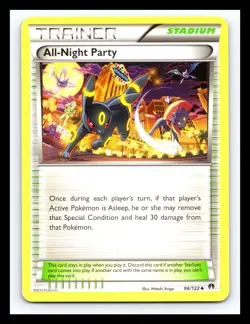 💥 2016 Pokemon ALL-NIGHT PARTY Breakpoint NON HOLO Umbreon XY Card 96/122 - Image 1